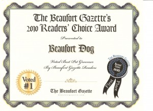 Beaufort SC 2010 Pet Groomer of the Year